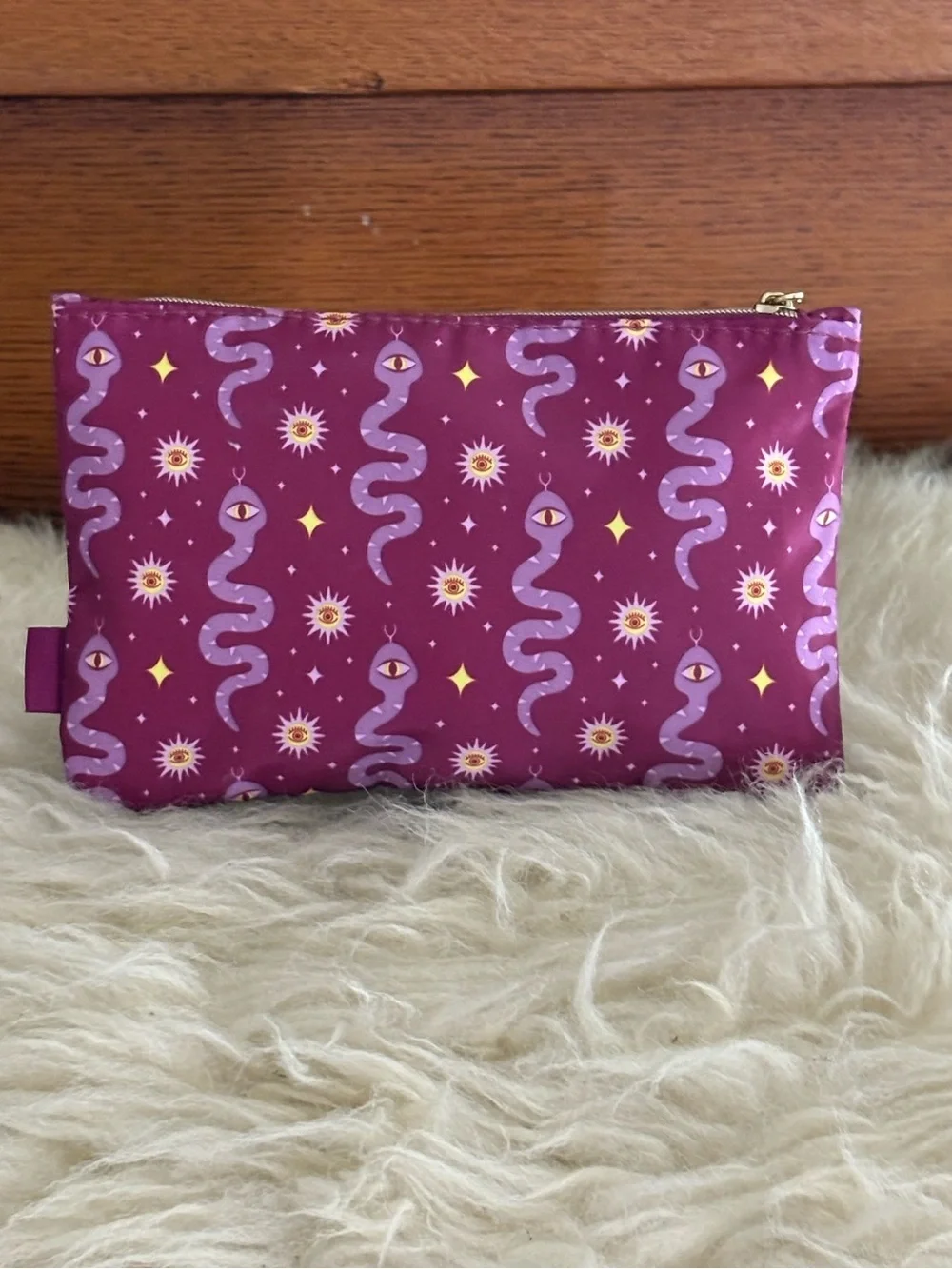 ipsy Glam Bag ‘Work Your Magic’ Purple Snake Sun Graphic Evil Eye October 2025